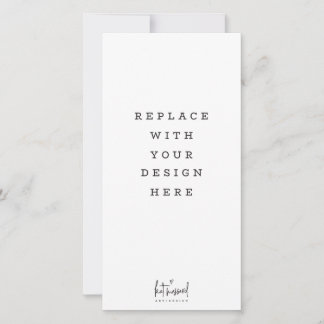 Carte De Remerciements IMPRIMER COMMANDE 4 x 8 pouces Portrait haute vert