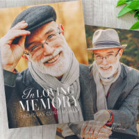 In Love Memory Modern Elegant Photo Memorial