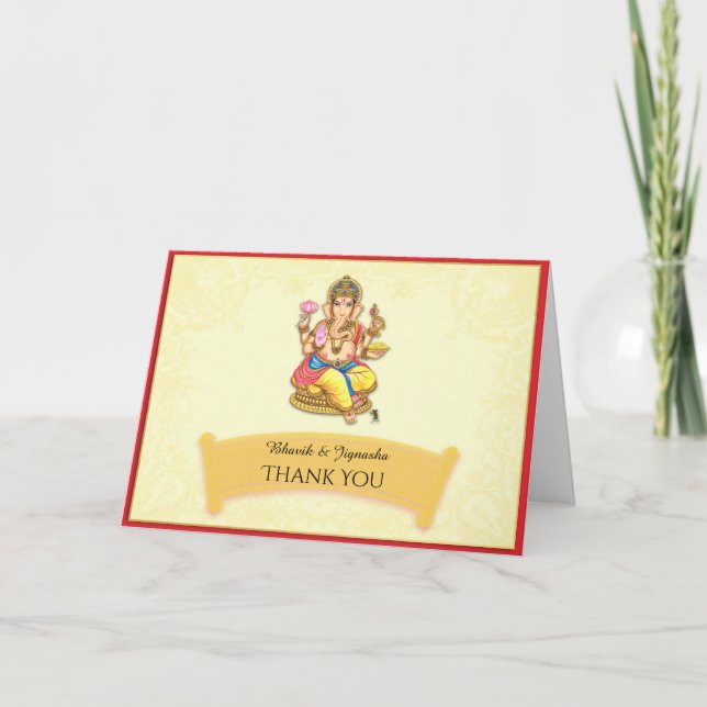 Carte de remerciements indien de Ganesha (Devant)