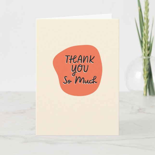 Carte de remerciements infinis (Devant)