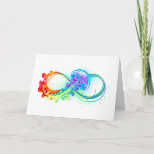 Carte De Remerciements Infinity avec Rainbow Jellyfish