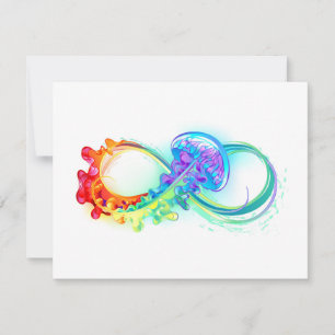 Carte De Remerciements Infinity avec Rainbow Jellyfish