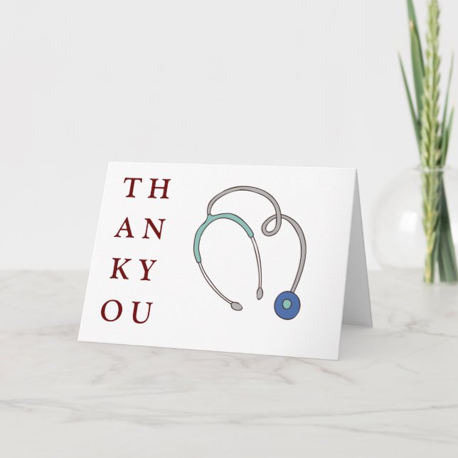 carte de remerciements infirmière et médecin (Devant)