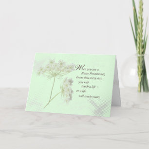 Carte De Remerciements Infirmière praticien Touch Vies Fleur sauvage