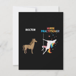 Carte De Remerciements Infirmière Praticien Unicorn Dancing Pole