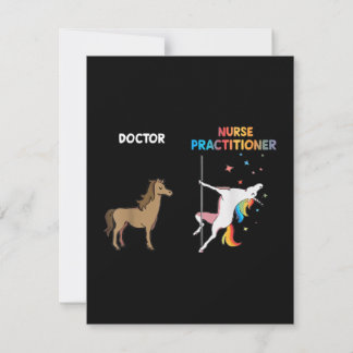 Carte De Remerciements Infirmière praticienne licorne danse poteau