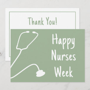 Carte De Remerciements Infirmières Happy Week sur mesure Appréciation des
