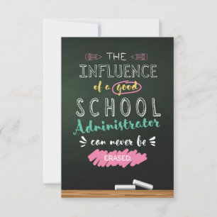 Carte De Remerciements Influence d'un bon administrateur scolaire