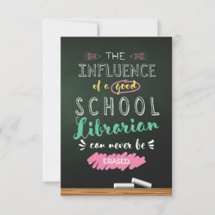 Carte De Remerciements Influence d'un bon bibliothécaire scolaire