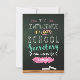 Carte De Remerciements Influence d'un bon secrétaire d'école