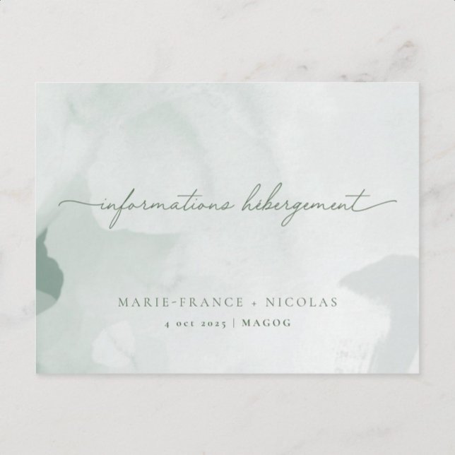 Carte De Remerciements Information Card | French (Créateur téléchargé)