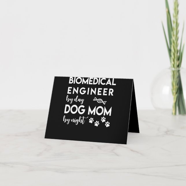 Carte De Remerciements Ingénieur biomédical Chien Maman Amoureux des chie (Devant)