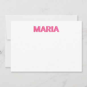 Carte De Remerciements Initiale de monogramme ombré personnalisé Rose