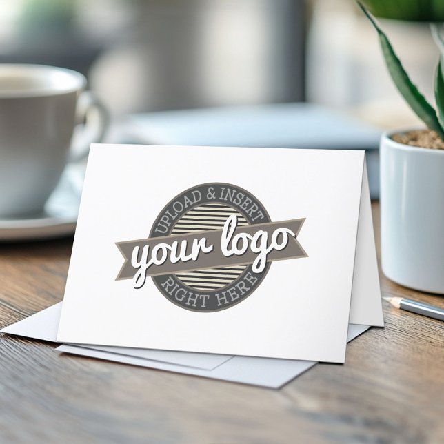Carte De Remerciements Insérez votre logo à l'avant d'un (Custom Greeting Card)