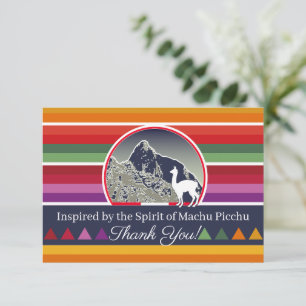 Carte De Remerciements Inspiré par l'esprit des Andes Machu Picchu T