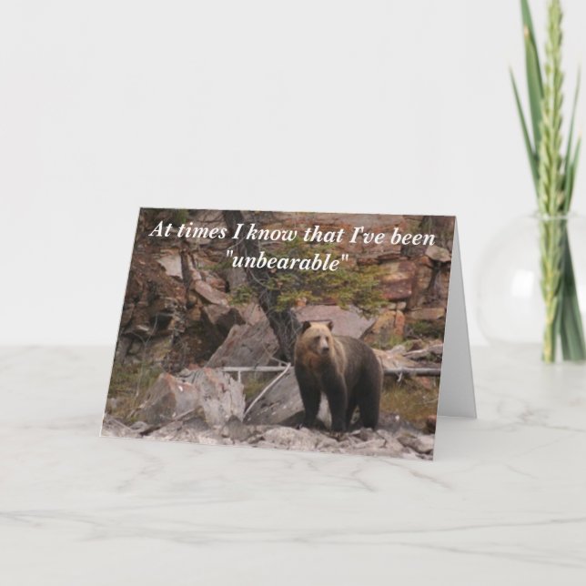 Carte De Remerciements Insupportable (Devant)