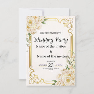 Carte De Remerciements "Invitations de mariage classiques"