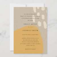 INVITE ABSTRAITE DE MARIAGE SCANDI DE L'ORANGE DE 