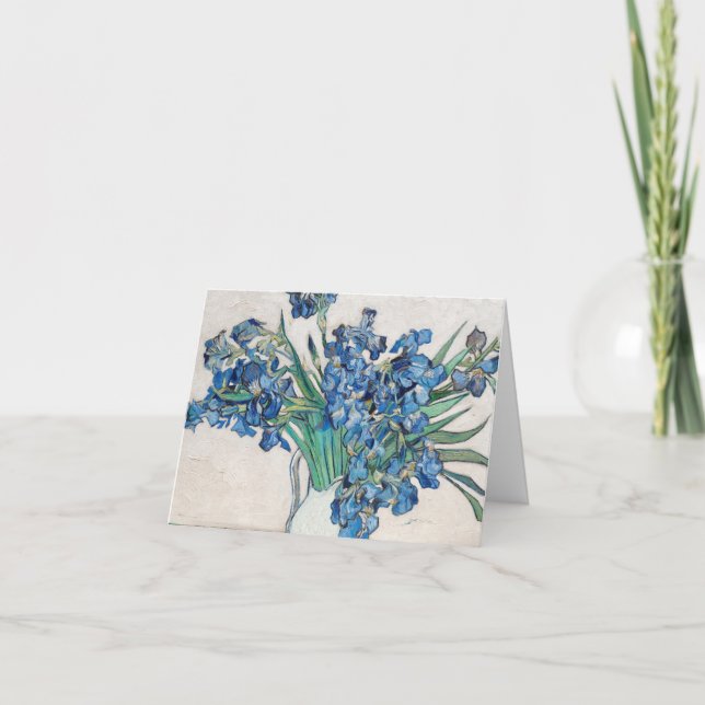 Carte De Remerciements Irises (1890) de Vincent Van Gogh. (Devant)