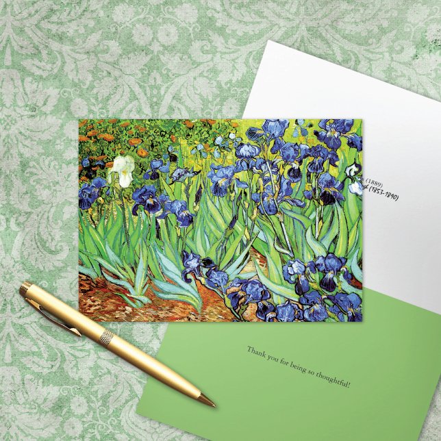 Carte De Remerciements Irises dans le jardin Vincent Van Gogh (Créateur téléchargé)