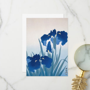 Carte De Remerciements Irises par Ohara Koson