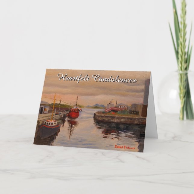 Carte De Remerciements Irlandais Blessing Memorial Reds Blues Oranges Pri (Devant)