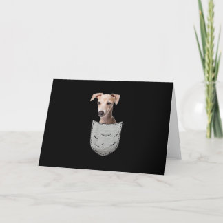 Carte De Remerciements Italian Greyhound Whippet Chest Pocket For Dog Own