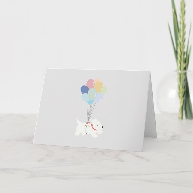 Carte De Remerciements Izzie Le Westie (Devant)
