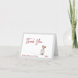 Carte De Remerciements Jack Russell Terrier Chien Personnaliser l'os   