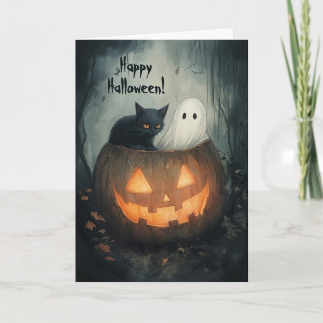 Carte De Remerciements Jacuzzi Halloween (Devant)