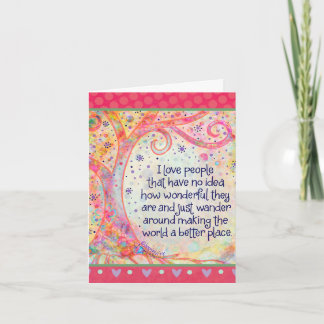 Carte De Remerciements J'adore People PrettyQuote