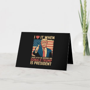 Carte De Remerciements J'adore Quand Je Me Réveille Et Que Trump Est Prés
