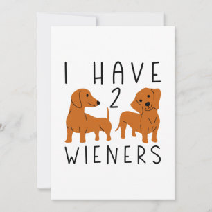 Carte De Remerciements J'Ai 2 Wieners