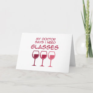 Carte De Remerciements J'ai besoin de lunettes