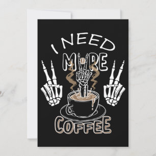 Carte De Remerciements J'ai besoin de plus de cadeaux de café pour Hallow