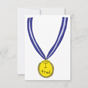 Carte De Remerciements J'ai essayé la médaille