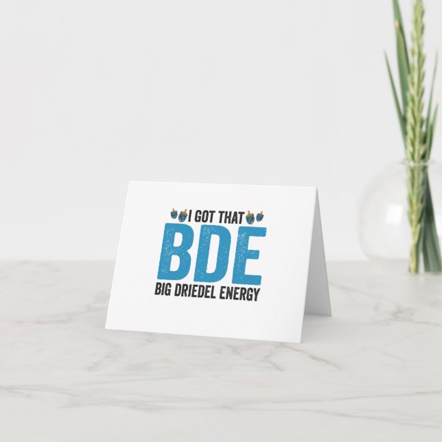 Carte De Remerciements J'ai eu ce Big Dreidel Energy Funky Jewish Holiday (Devant)