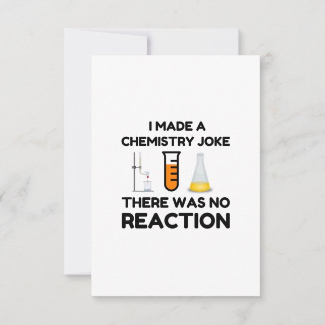Carte De Remerciements J'Ai Fait Une Blague De Chimie (Devant)