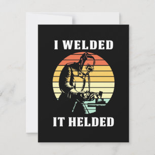 Carte De Remerciements J'Ai Soudé Ça A Aidé