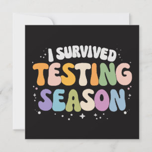 Carte De Remerciements J'ai survécu à la saison des tests Humour scolaire