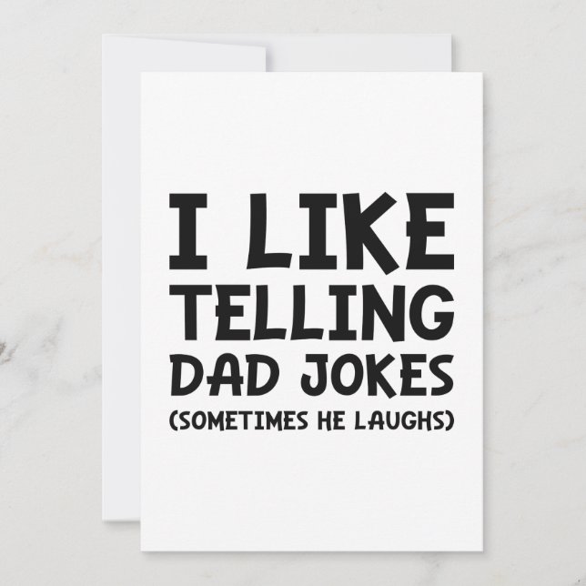 Carte De Remerciements J'Aime Dire À Papa Des Blagues (Devant)