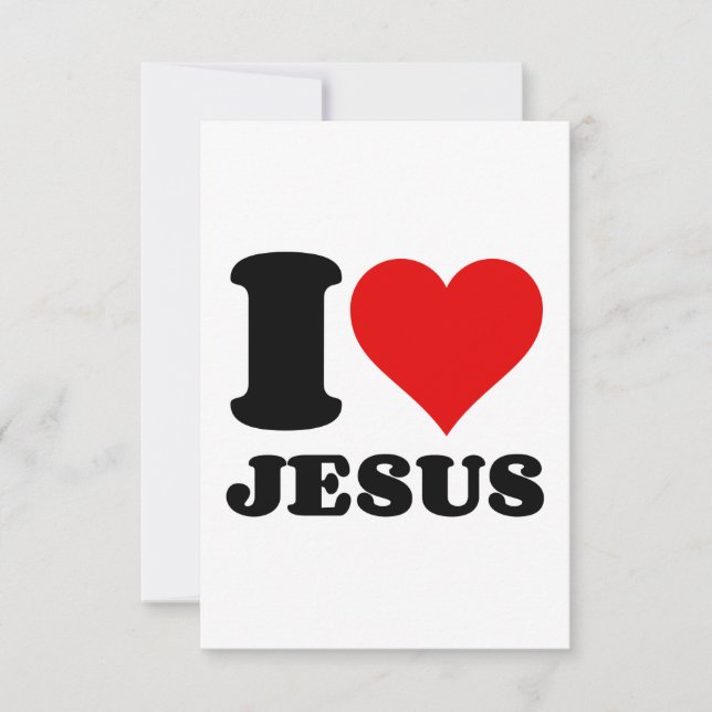 Carte De Remerciements j'aime jésus (Devant)