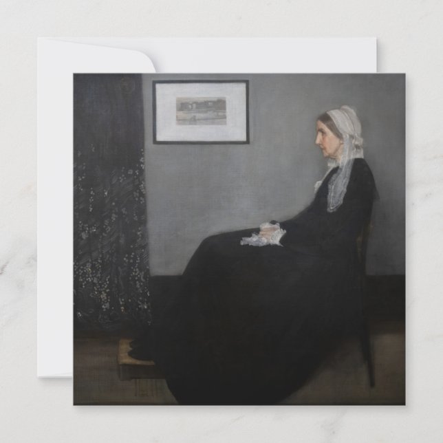 Carte De Remerciements James Whistler - Portrait de la mère de l'artiste (Devant)