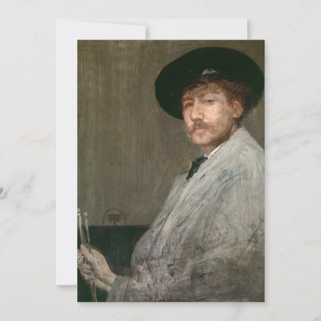 Carte De Remerciements James Whistler - Portrait du peintre (Devant)