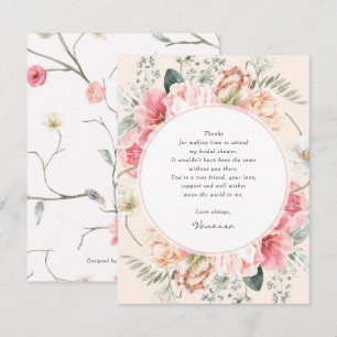 Carte De Remerciements jardin bohème de printemps jardin fleuri élégant