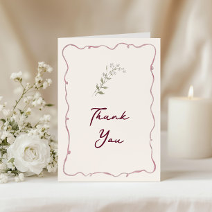 Carte De Remerciements Jardin Floral de Mariage de Style Cottage Toscan