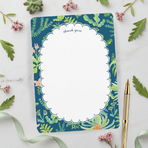 Carte De Remerciements Jardin Jungle Aquarelle PERSONNALISÉE pour la Mari