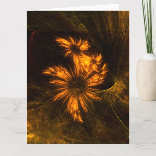 Carte De Remerciements Jardin mystique Art Abstrait (Devant)