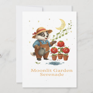 Carte De Remerciements Jardinier Blaireau Fantaisiste Sérénade de Jardin