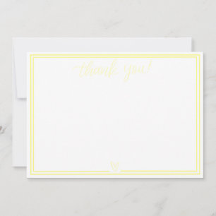 Carte de remerciements (Jaune clair)